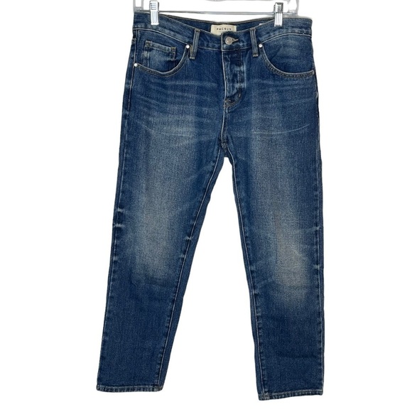 PacSun Denim - PACSUN Girlfriend Jeans Cropped Denim Button Fly